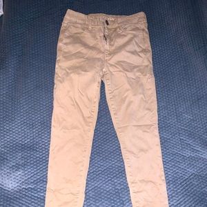 American Eagle high rise jeggings size 8 khaki/tan color